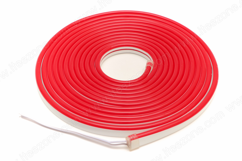 ไฟเส้น Neon Flex 12V Silicone สี Red แดง (กันน้ำ)