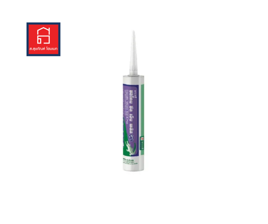 จระเข้ ซิลิโคน ซีล เอ็น พลัส ซิลิโคนอเนกประสงค์ ผสมสารกันเชื้อรา 280 ml. ขาว