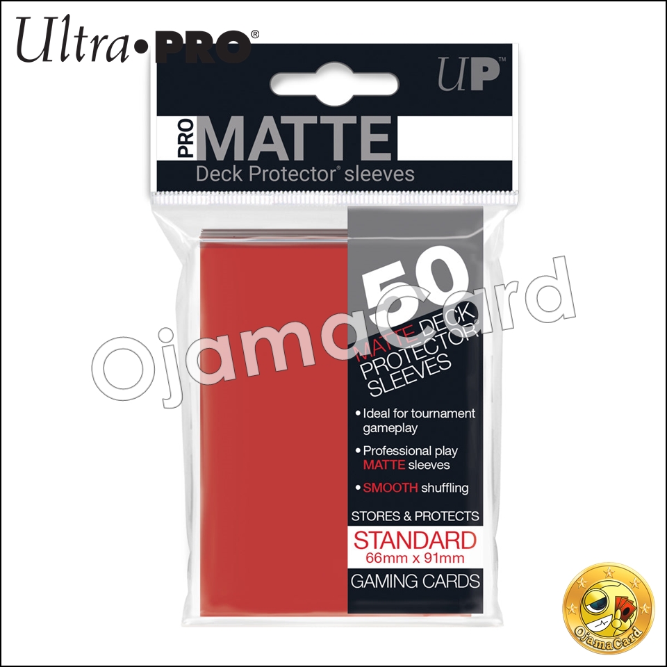 Ultra•Pro PRO-Matte Standard Deck Protector Sleeves (50ct) — Red