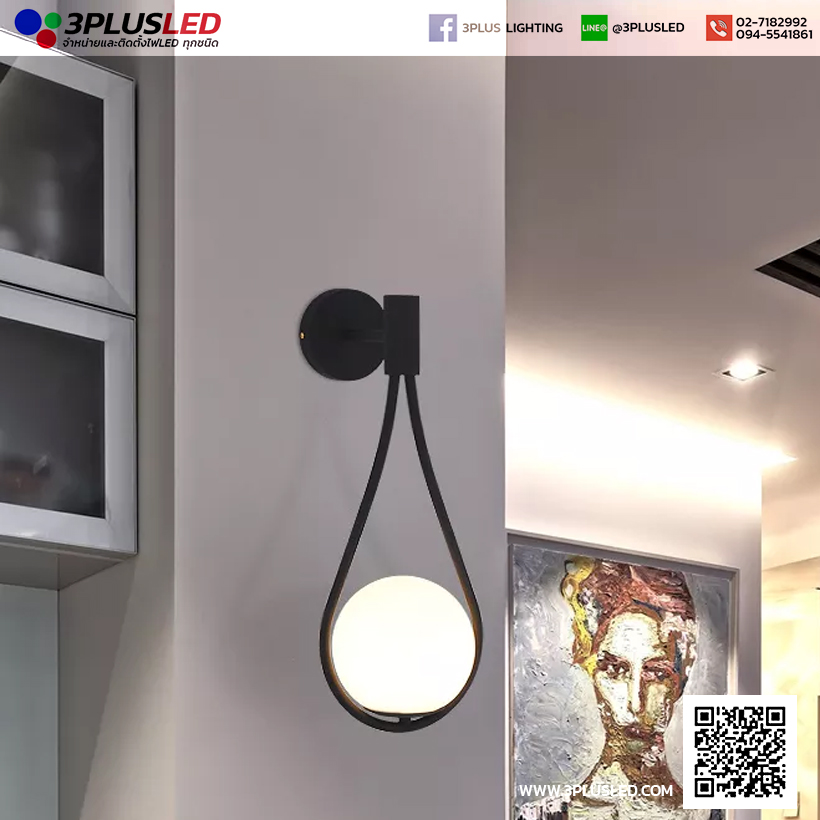 โคมไฟติดผนัง โคมไฟโรงแรม LED Wall Light รุ่น Golden Drople