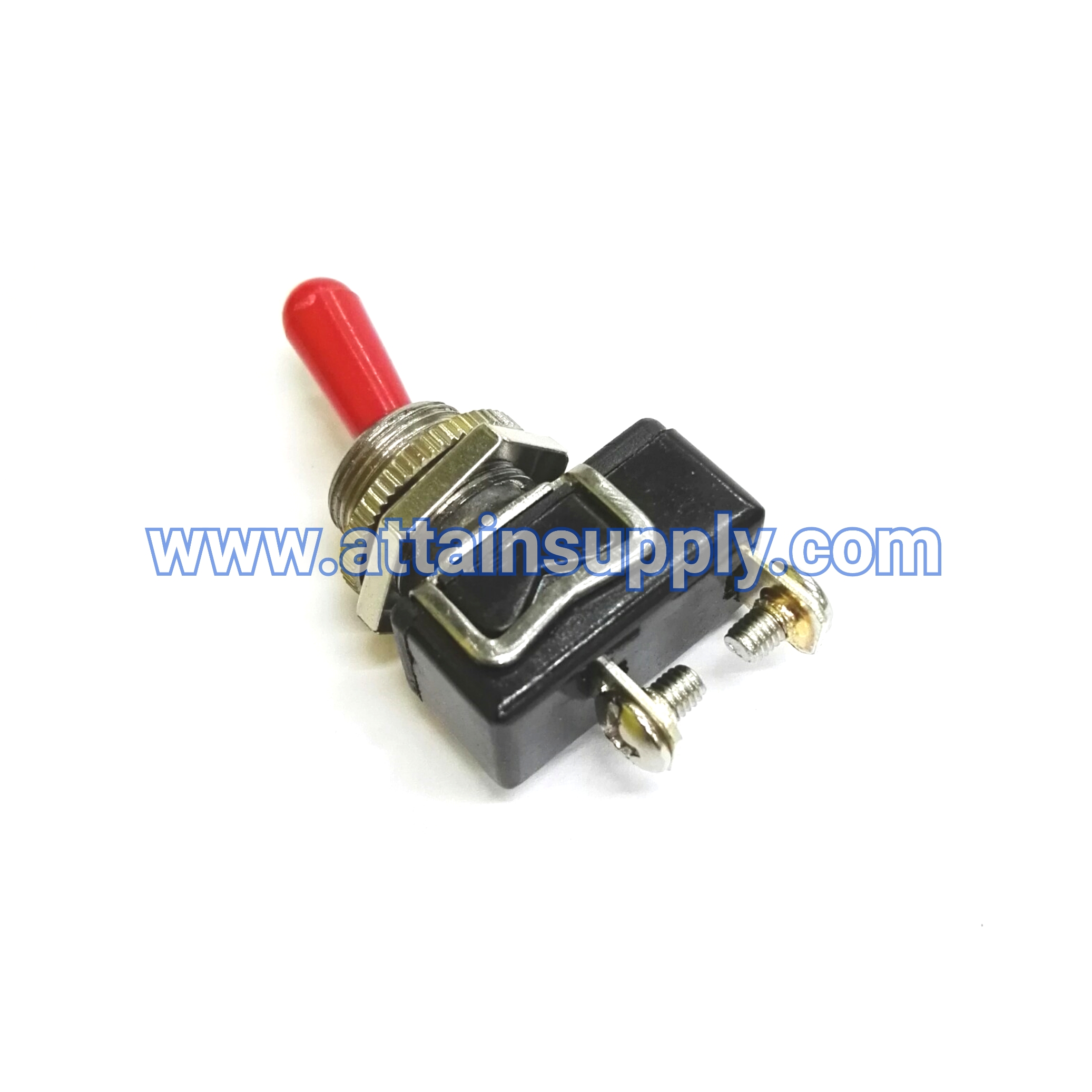 สวิทช์โยกON-OFF 2ขา/แบบขันน็อต-แกนยางแดง