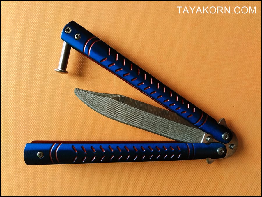 มีดซ้อมควง บาลีซองบลูมิชิลิน Blue Mishilin Balisong Trainer TKBS-BTZ1TR