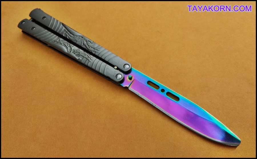 มีดซ้อมควง บาลีซองซิลเวอร์สไปเดอร์ Silver Spider Balisong Trainer TKBS-BT4TR