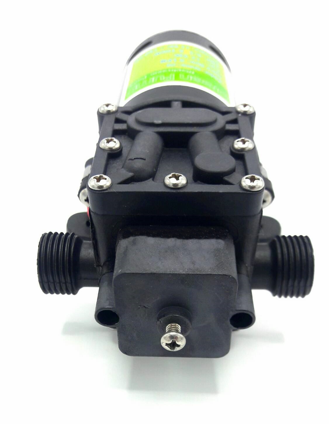 ปั๊มน้ำ ปั๊มพ่นยา DC24V GREEN-08 แรงดัน 11 บาร์ แบบเกลียวนอก 1/2" (No Pressure switch) SKU-519