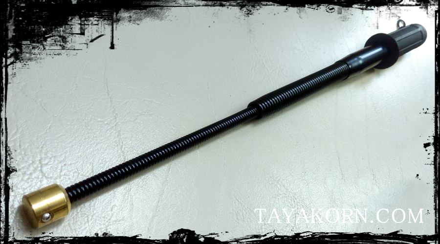 ดิ้วสปริงดำ 3 ท่อน ( Black Spring Fight Baton) ขนาดยาว 18.50 นิ้ว