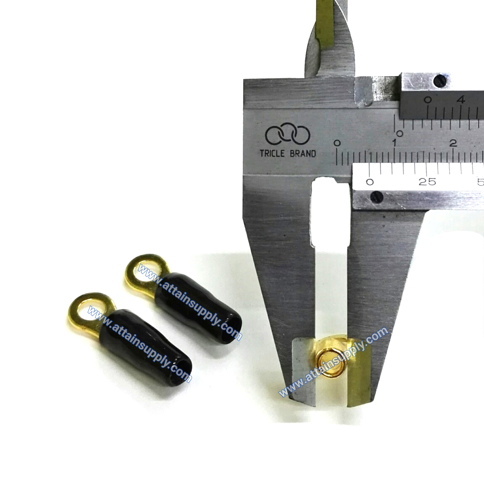 หางปลาทองเหลืองกลม-หุ้มปลอกNo.5-BLACK/TAIWAN