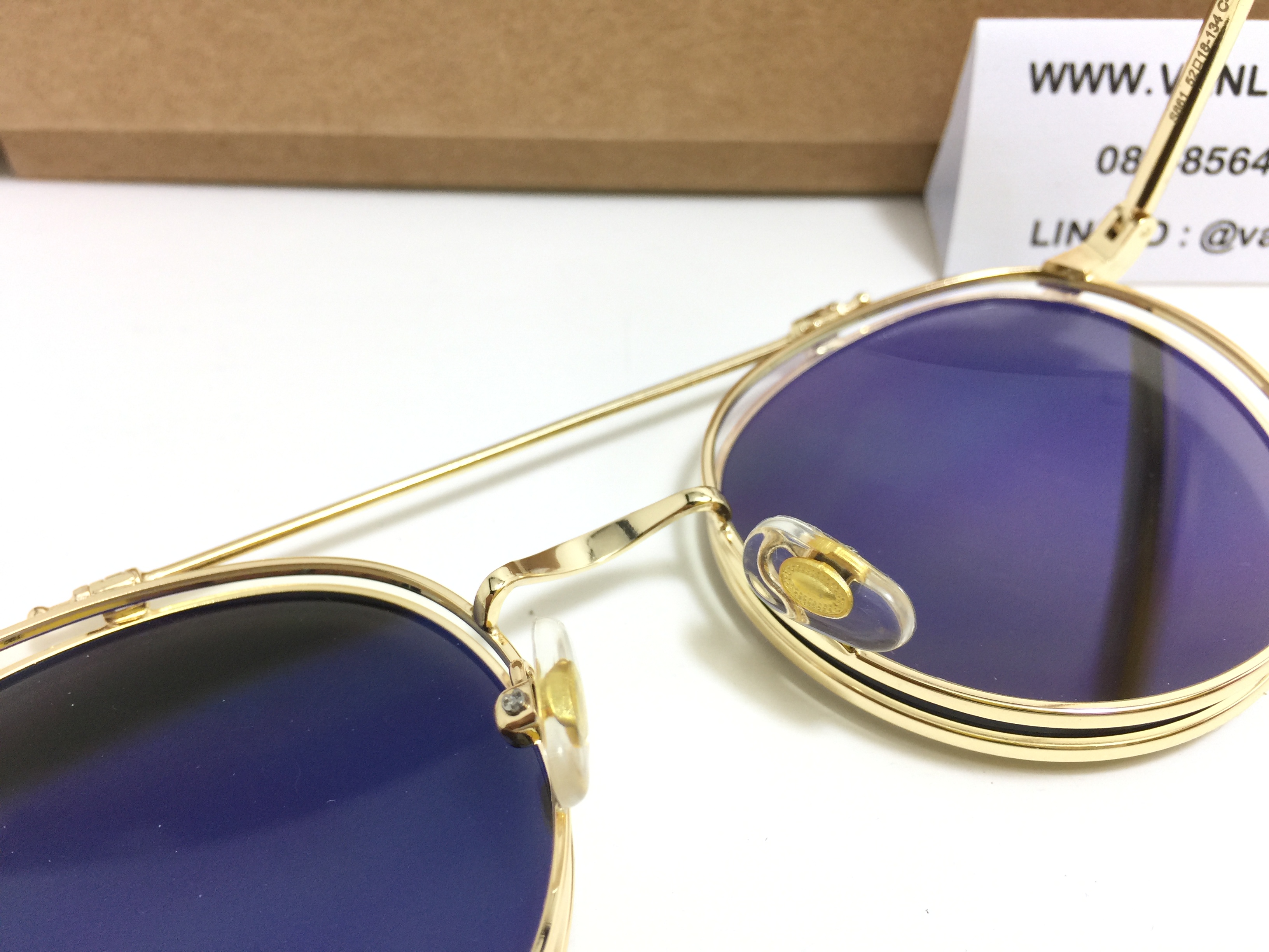 แว่นกันแดดวินเทจ Sisyphus Eyewear Clip-on รุ่น S861 <ทอง>