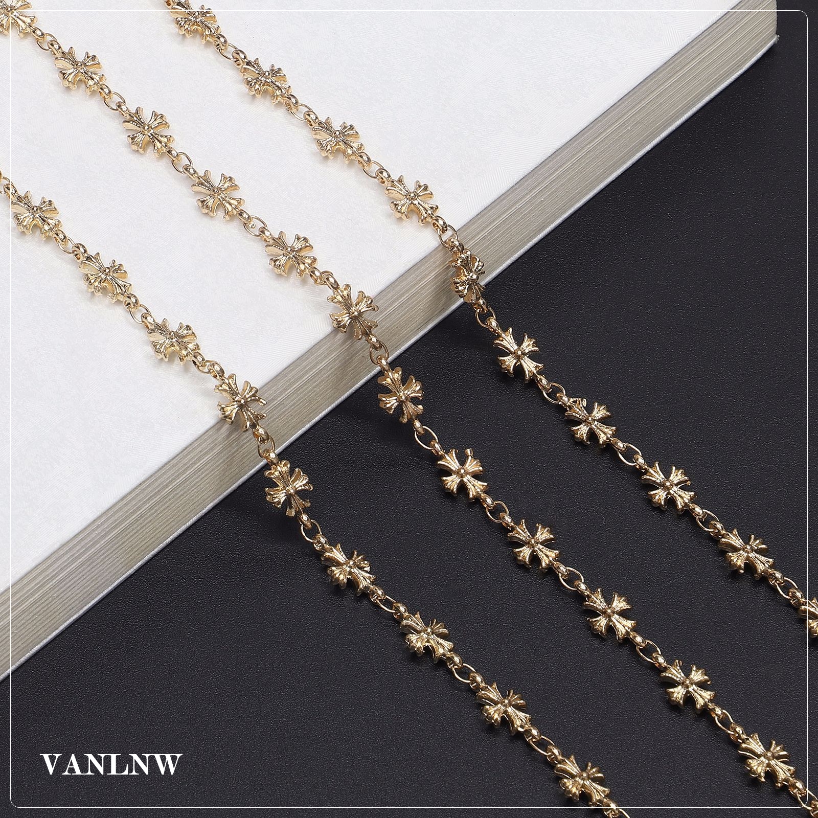 สายคล้องแว่นตา สไตล์ Chrome Heart ใช้เป็น สายคล้องแมส สร้อยคอ สร้อยข้อมือได้ 4 in 1 ความยาว 70 cm.