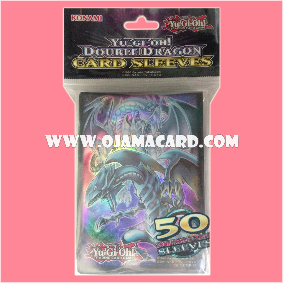 Yu-Gi-Oh! TCG Double Dragon Card Sleeve : Azure-Eyes Silver Dragon & Blue-Eyes White Dragon 50ct.