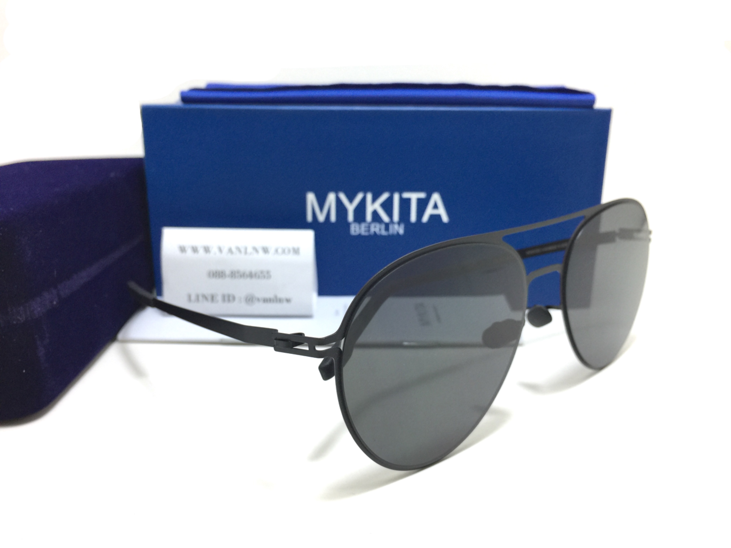 แว่นกันแดด MYKITA JOLAN Black/Pitch Black <ดำ>