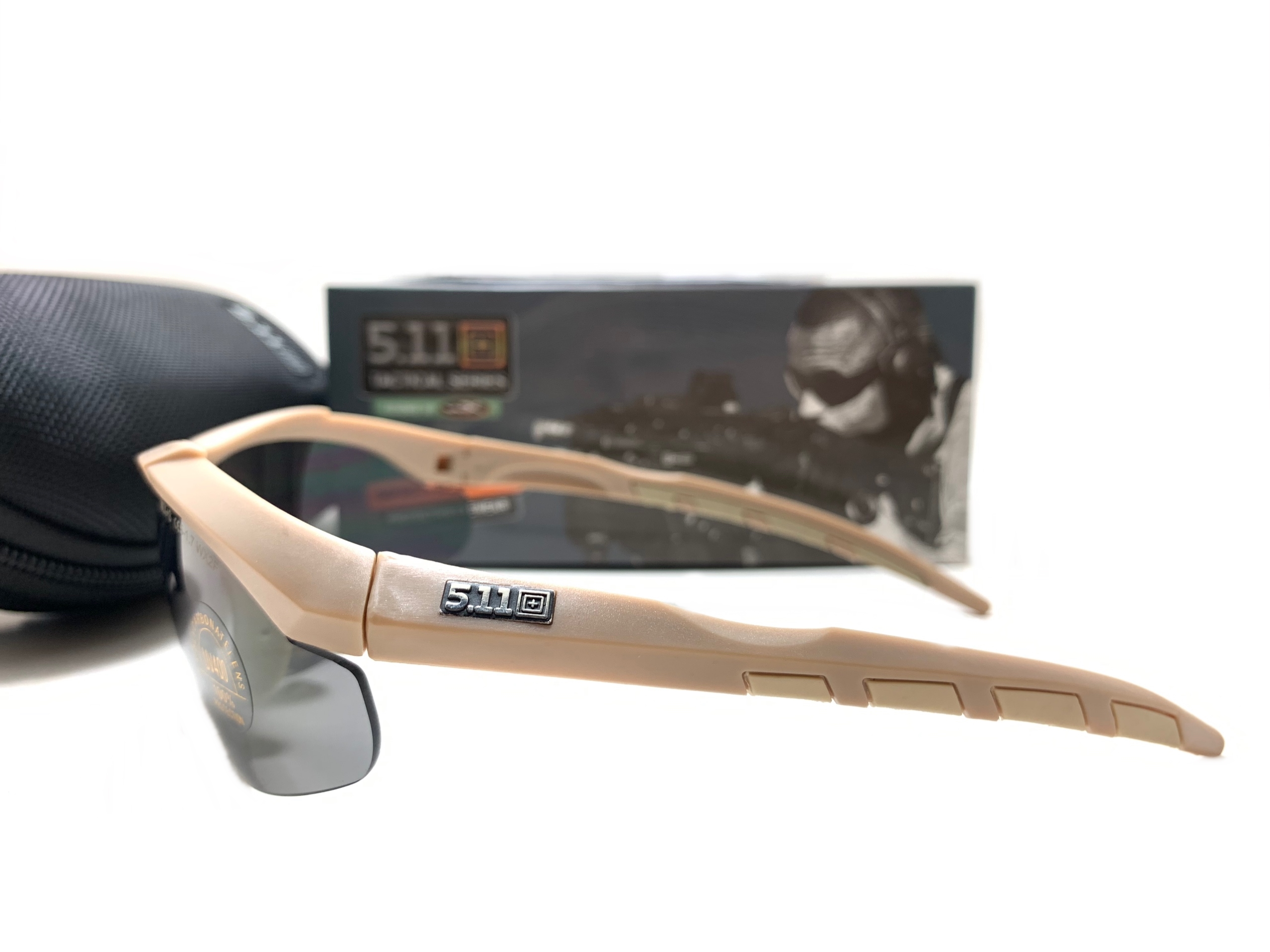 แว่นตาทหาร 5.11 AILERON SHIELD EYEWEAR x 3 LENSES <เบจ>