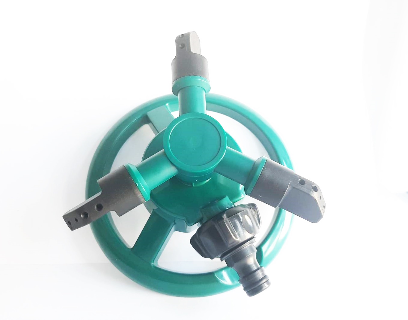 05-SP-01-DGR SP-1 สปริงเกอร์รดน้ำต้นไม้หมุนรอบทิศทาง 360 องศา 3 แขน พร้อมฐาน สีเขียวเข้ม