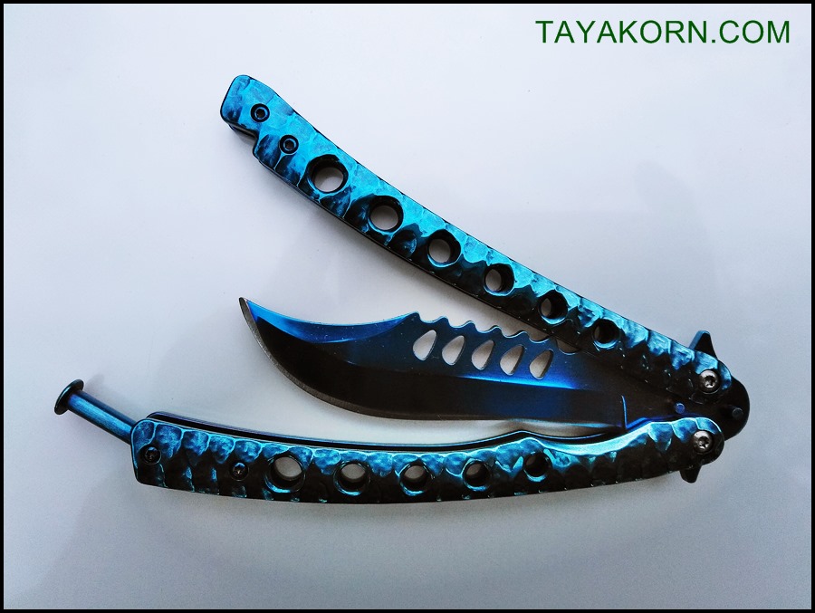 มีดควง ซีเอสโก บาลิซอง ZS GO BLUE Balisong Knife TKBS-ZS6