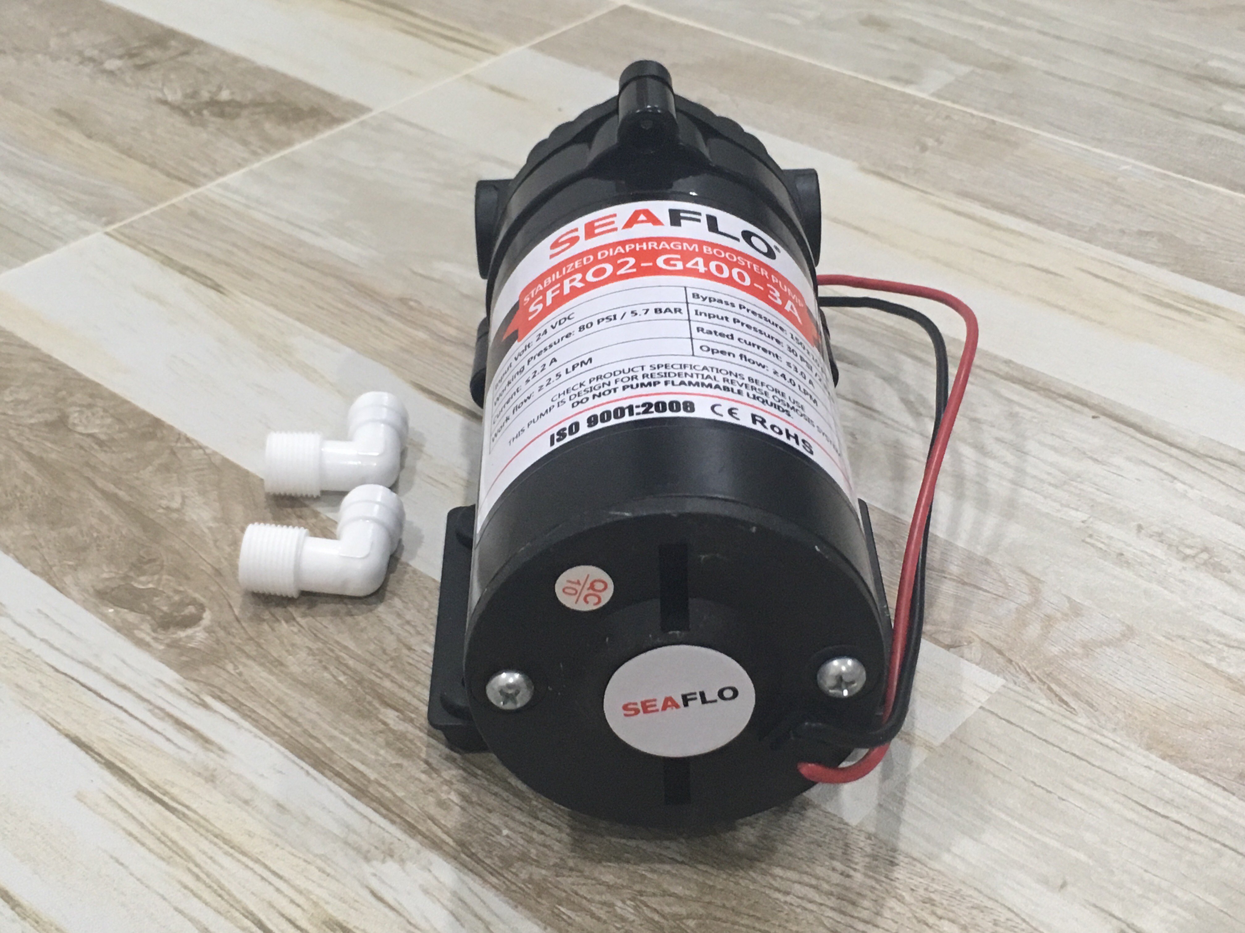 ปั๊มน้ำ ปั๊มอัดเมมเบรน เครื่องกรองน้ำ เครื่องพ่นหมอก SEAFLO RO Pump DC24V 150PSI 400G ( 10 บาร์ )