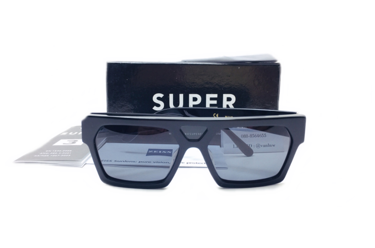 แว่นกันแดด SUPER Luciano Black <ดำ>