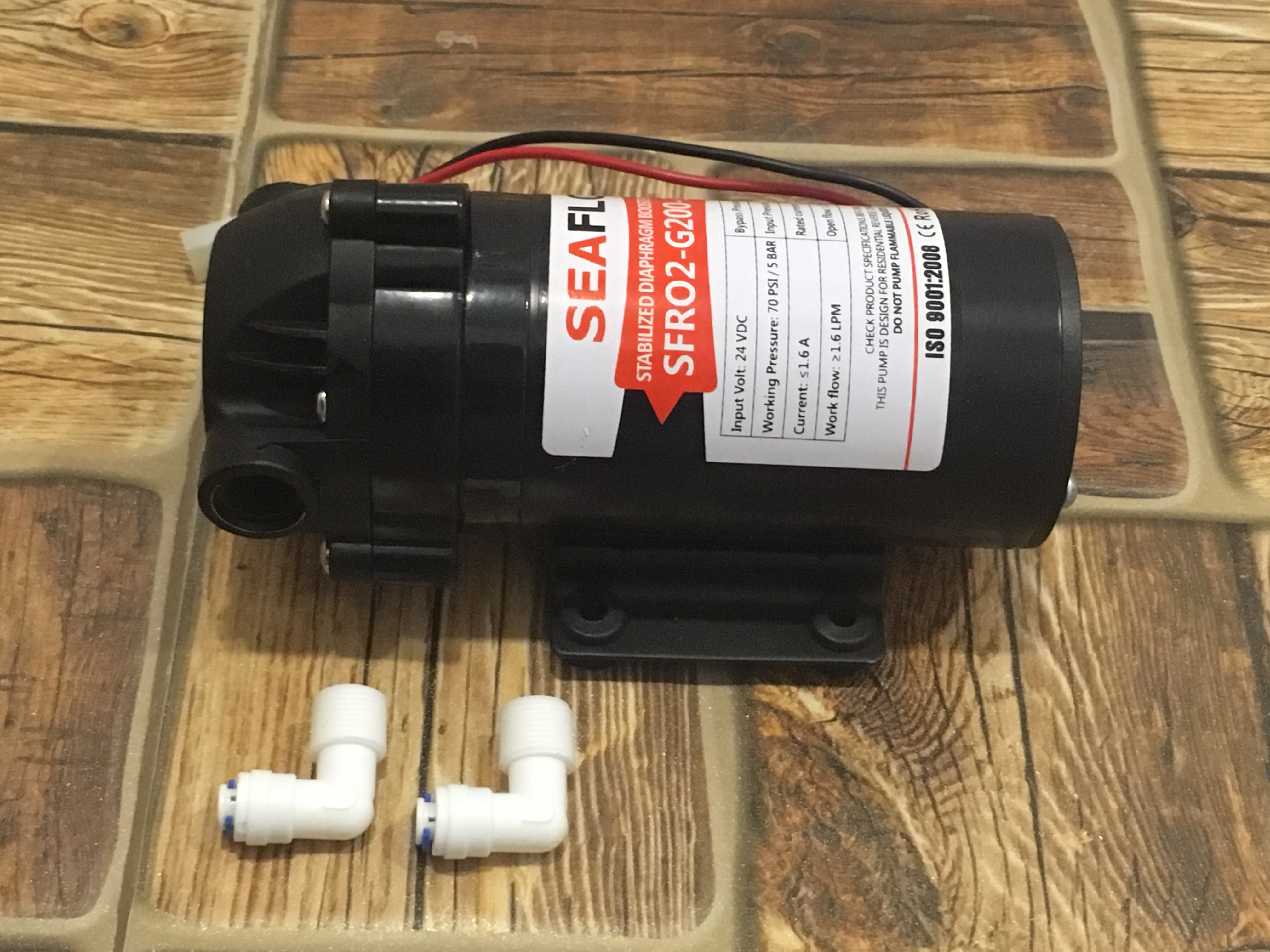 ปั๊มน้ำ ปั๊มอัดเมมเบรน เครื่องกรองน้ำ เครื่องพ่นหมอก SEAFLO RO Pump DC24V 150PSI 200G ( 9 บาร์ )