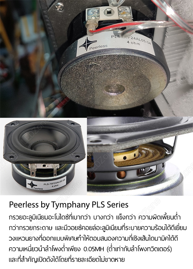 BRZHiFi Art ONE ลำโพงตู้อะลูมิเนียมสีเงิน ดอก 3 นิ้ว 40W 4Ω Passive Speaker +วงจร Crossover แยกย่านเสียง BRZHiFi Art 1