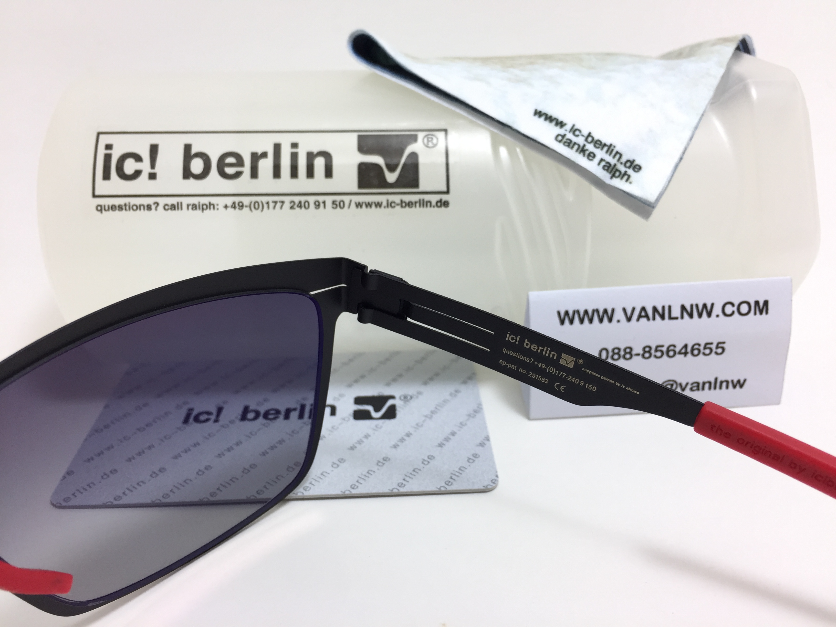 แว่นกันแดด ic berlin model siviob black 62-12 <ดำ>