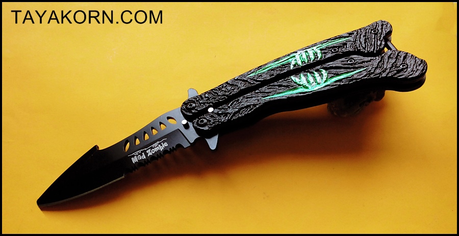 มีดซ้อมควง เดอะโครว์อีกาดำ The Crow Balisong Trainer Knife