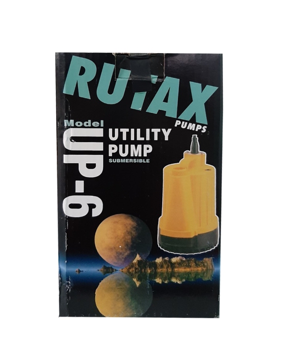 ปั๊มแช่พลาสติก 1/8 PT 3/4x1" RUTAX UTILITY PUMP รหัส EP001 เหลือง