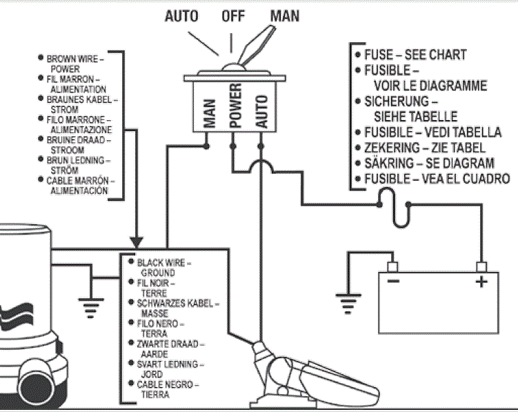 11-Float switch-B สวิทช์ลูกลอยไฟฟ้าอัตโนมัติ ควบคุมระดับน้ำ Float Switch 12V 24V 32V 20A