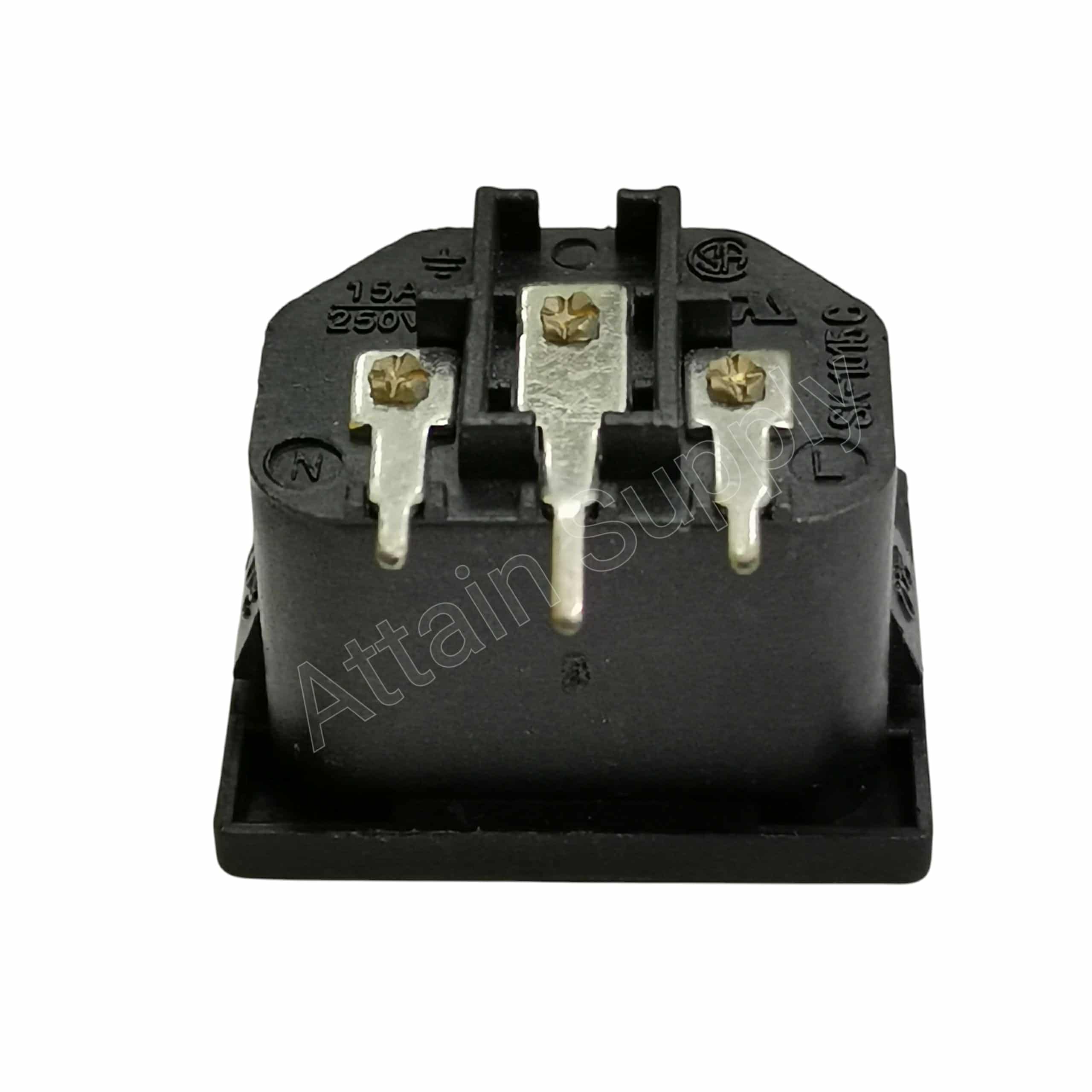 เต้ารับAC-3ผู้ ขาข้าง ติดแท่น ขอบริมล็อค