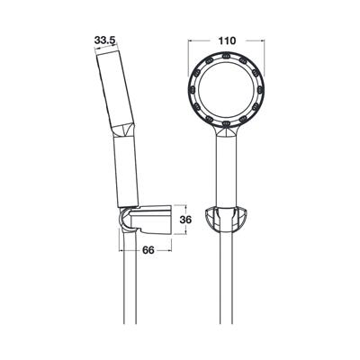 ชุดฝักบัวสายอ่อน 1 ระบบ HAFELE รุ่น 495.60.659 โครเมียม