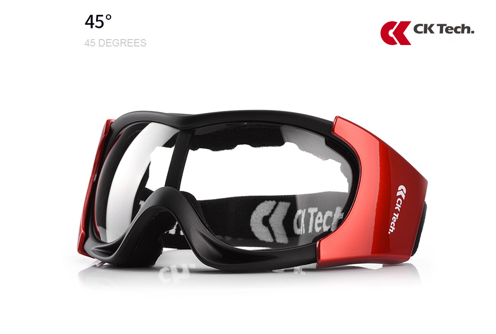 แว่นตากันลม กันฝุ่น CK Tech Safety Glasses Eye Protection รุ่น CKY-053 <ดำ-แดง>