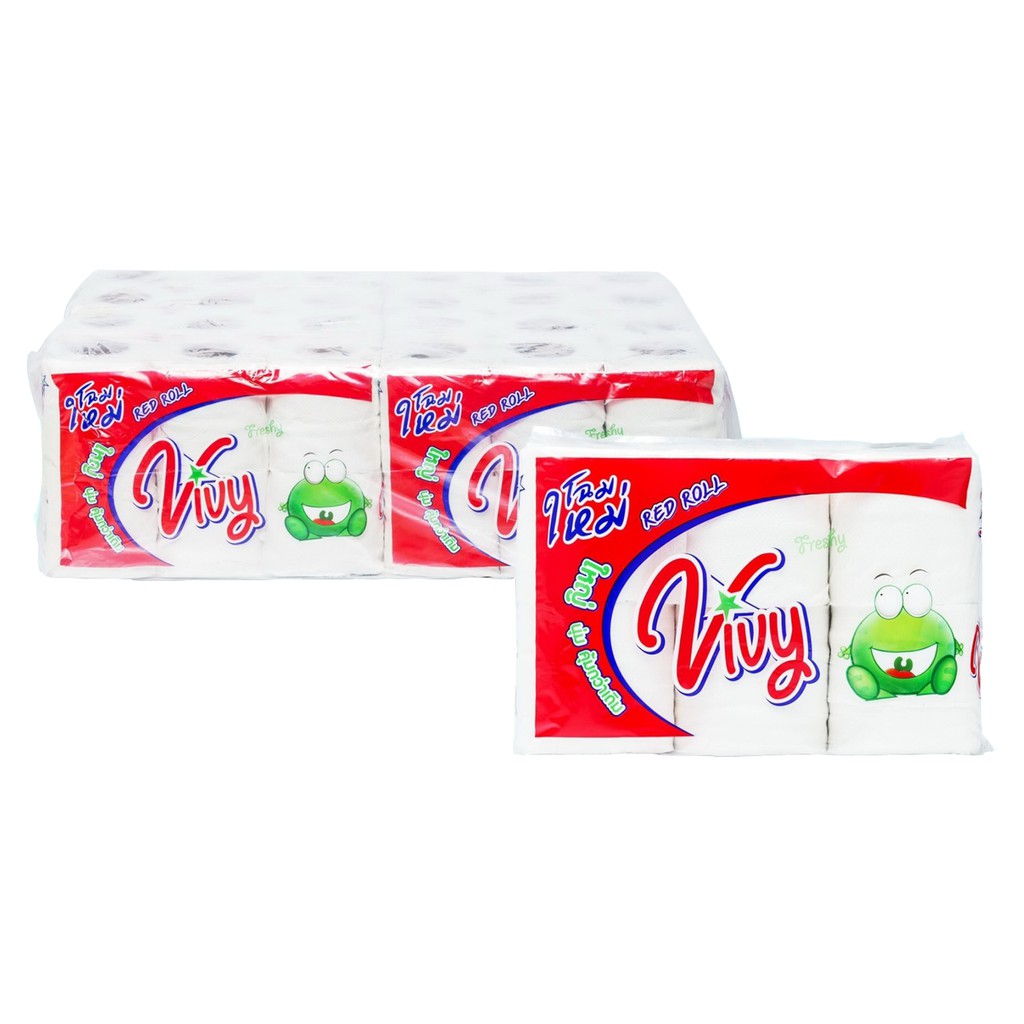 กระดาษทิชชู่วีวี่ม้วน 1 แพ็คมี 48 ม้วน Vivy
