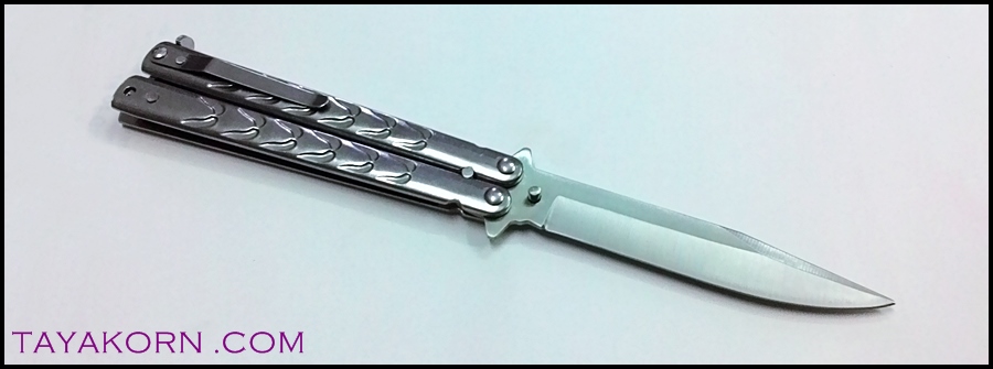 มีดควง บาลิซองไวท์ดราก้อน White Dragon Skin Balisong TKBS-WD1
