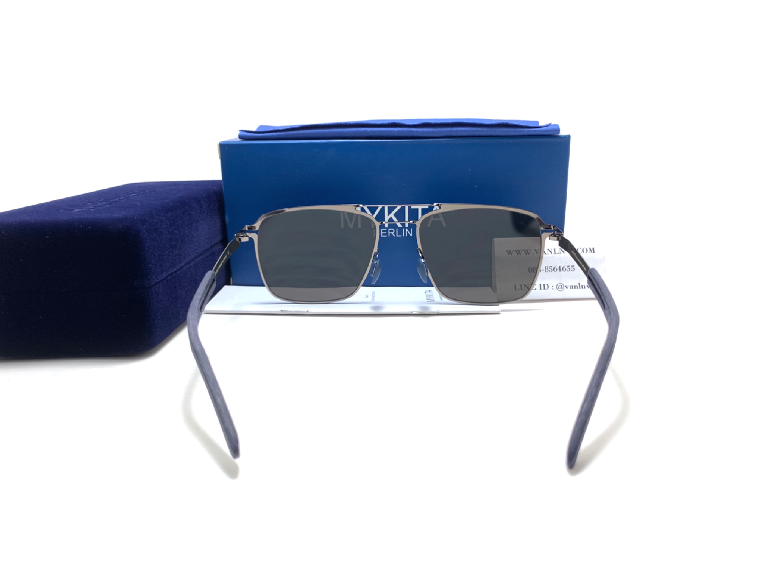 แว่นกันแดด MYKITA FLAX COL.004 55-19 140 <ปรอทฟ้า>
