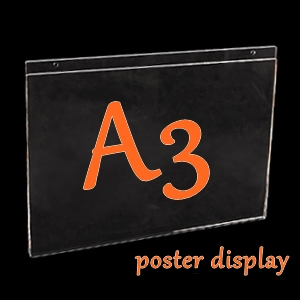 A3 ป้ายโปสเตอร์ติดผนัง ตัว J แนวนอน (42x30cm) สีใส ชิ้น
