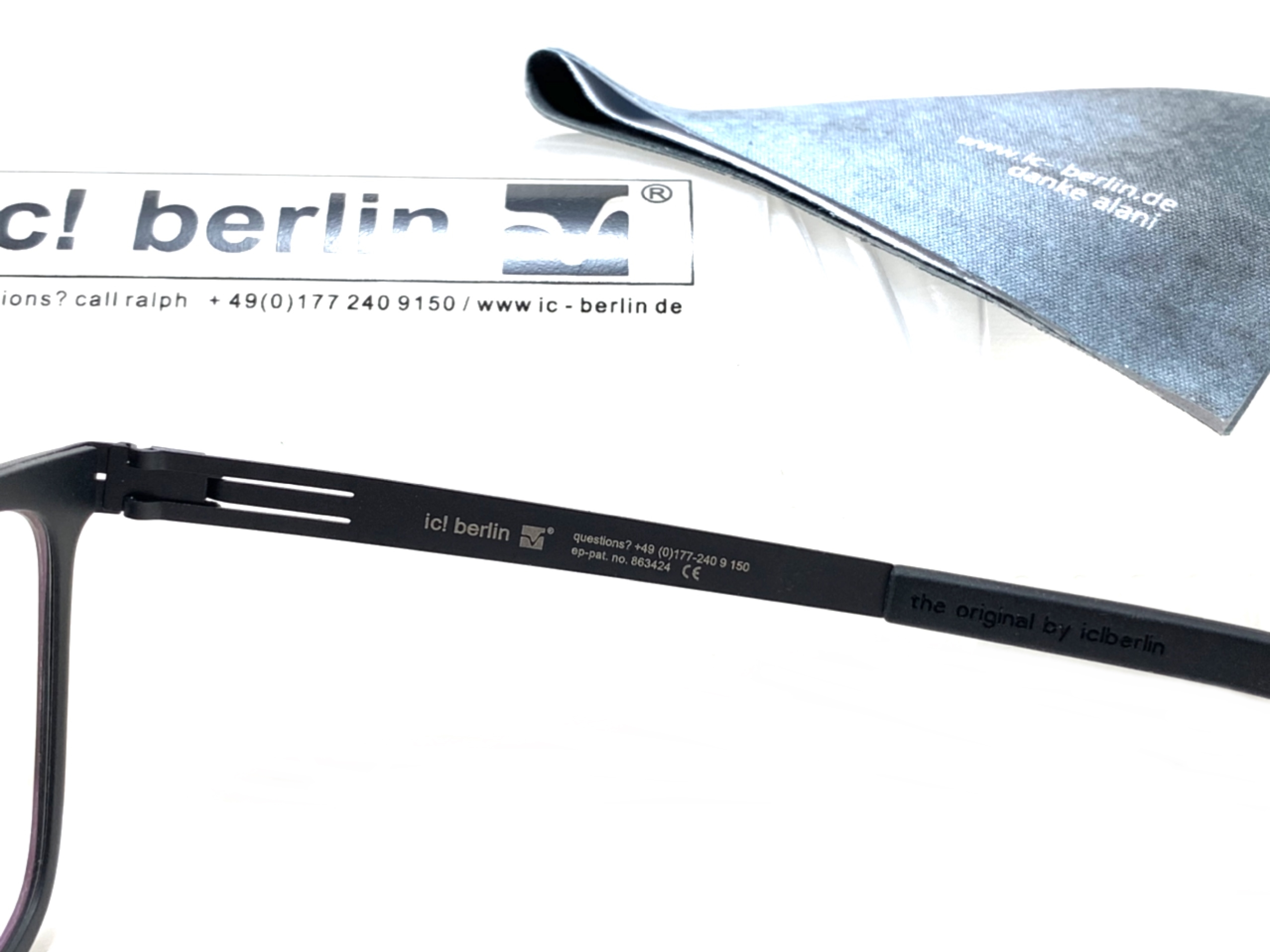 แว่นสายตา ic berlin T116 black 54-19 <ดำ>