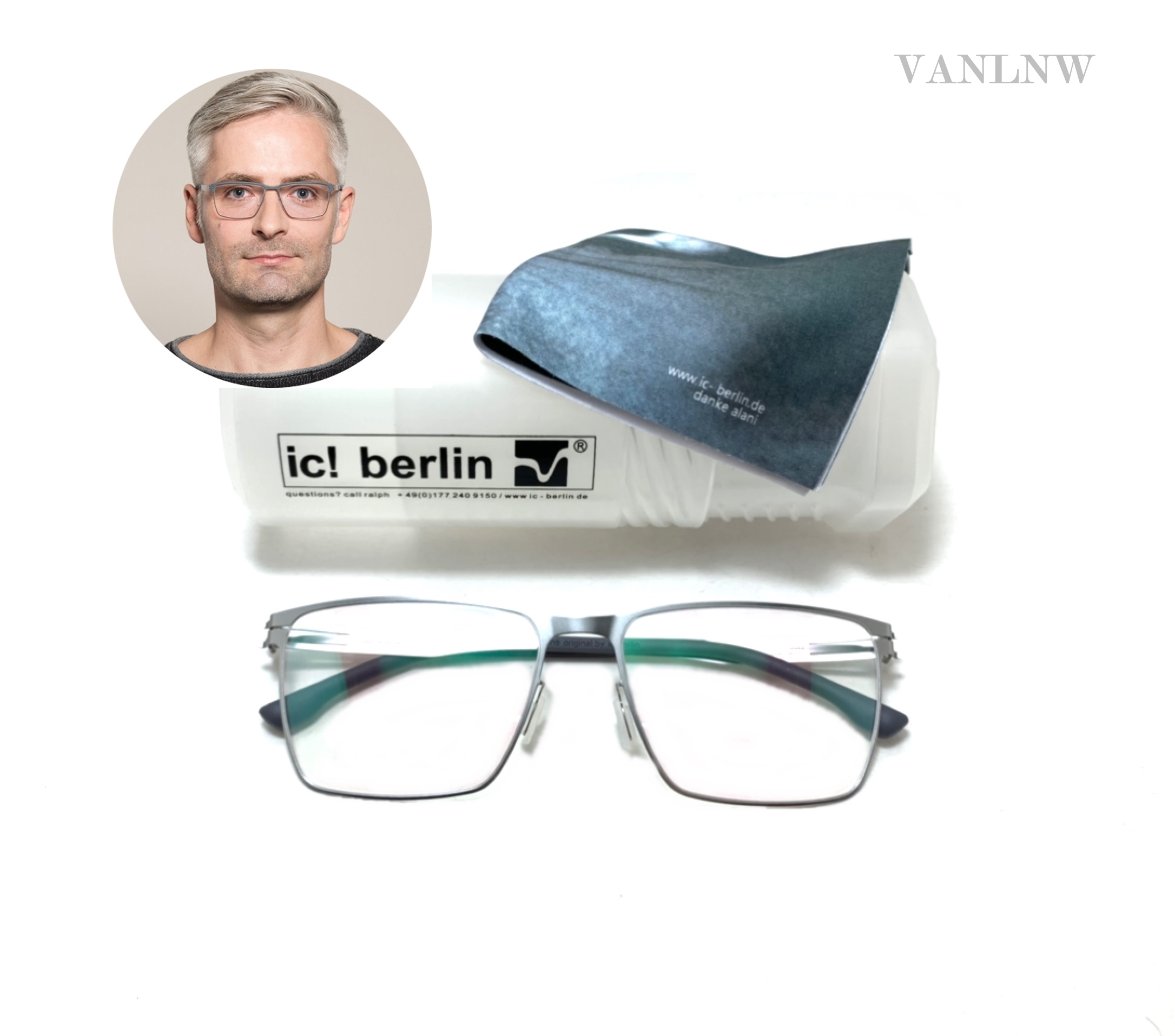 แว่นสายตา ic berlin Thomas a. chrome 56-20 <เงิน>