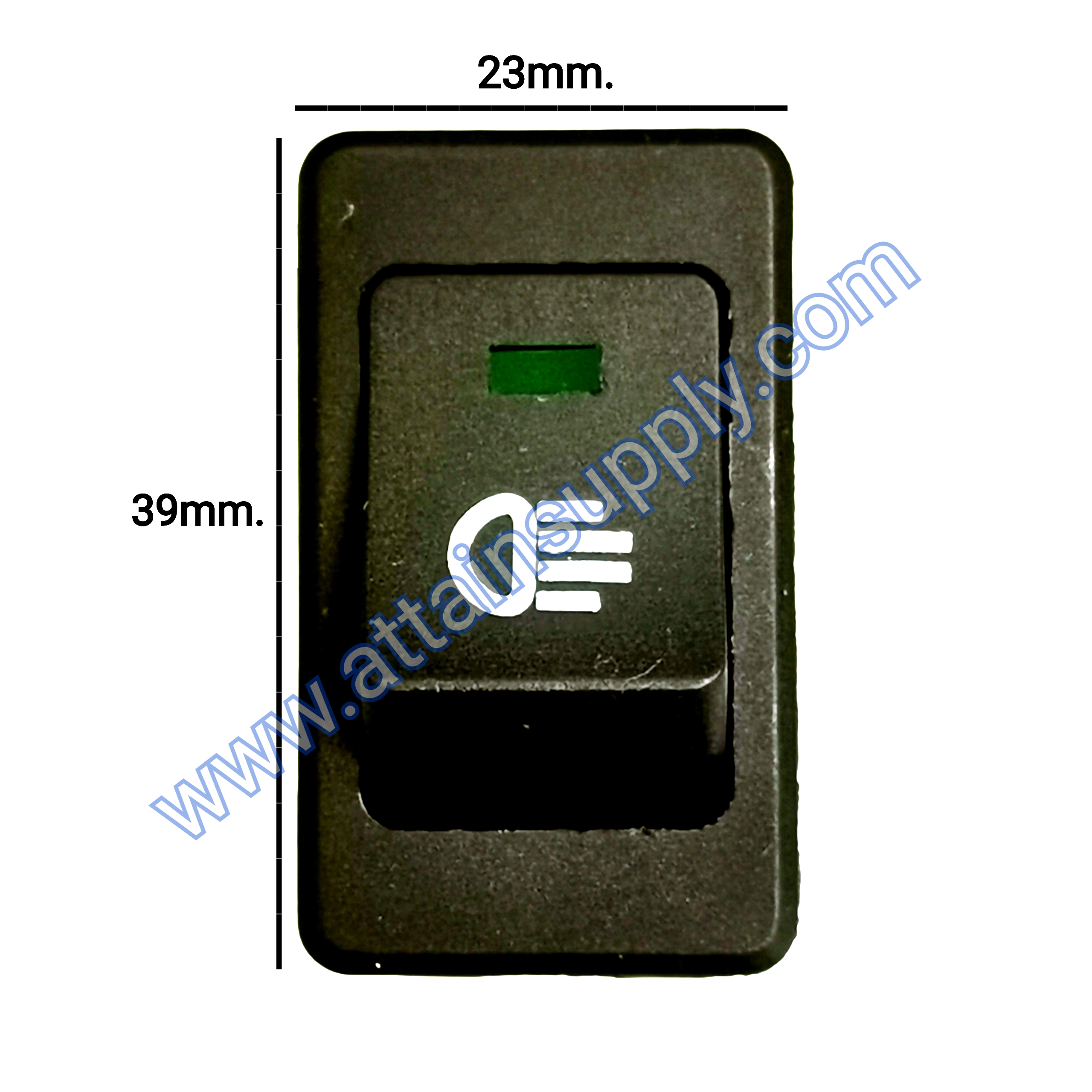 สวิทช์ไฟตัดหมอก12V./4ขา มีไฟ-สีเขียว