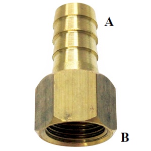 01-PCF12-04 ข้อต่อทองเหลืองเกลียวใน-เสียบสายหางปลาไหล 1/2 นิ้ว x 1/2 นิ้ว SKU-676