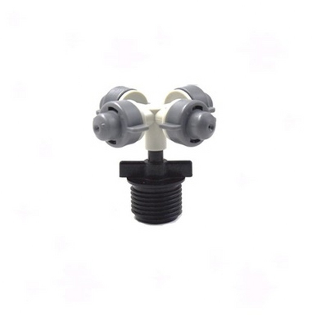 05-MSP-12-G MSP-12 หัวพ่นหมอก 4 ทาง 0.6 มม.สีเทา แบบเกลียวนอก สีดำ 1/2" THAIWATER ( ใช้ต่อกับ PVC 1/2" ) SKU-649