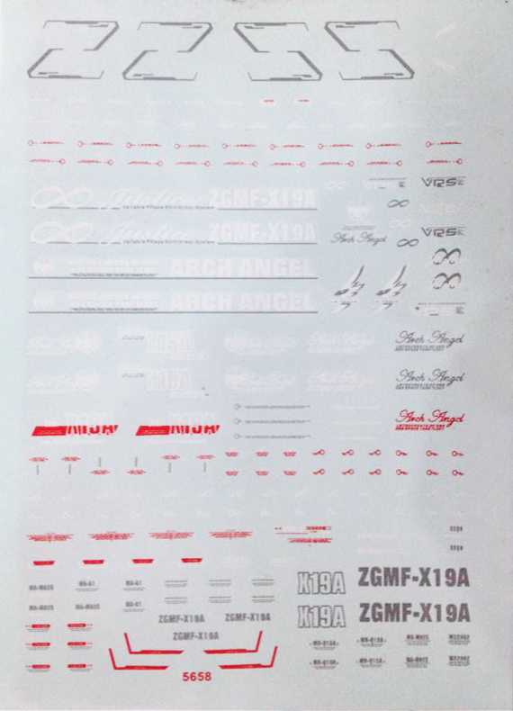 Decal MG Infinite Justice Gundam