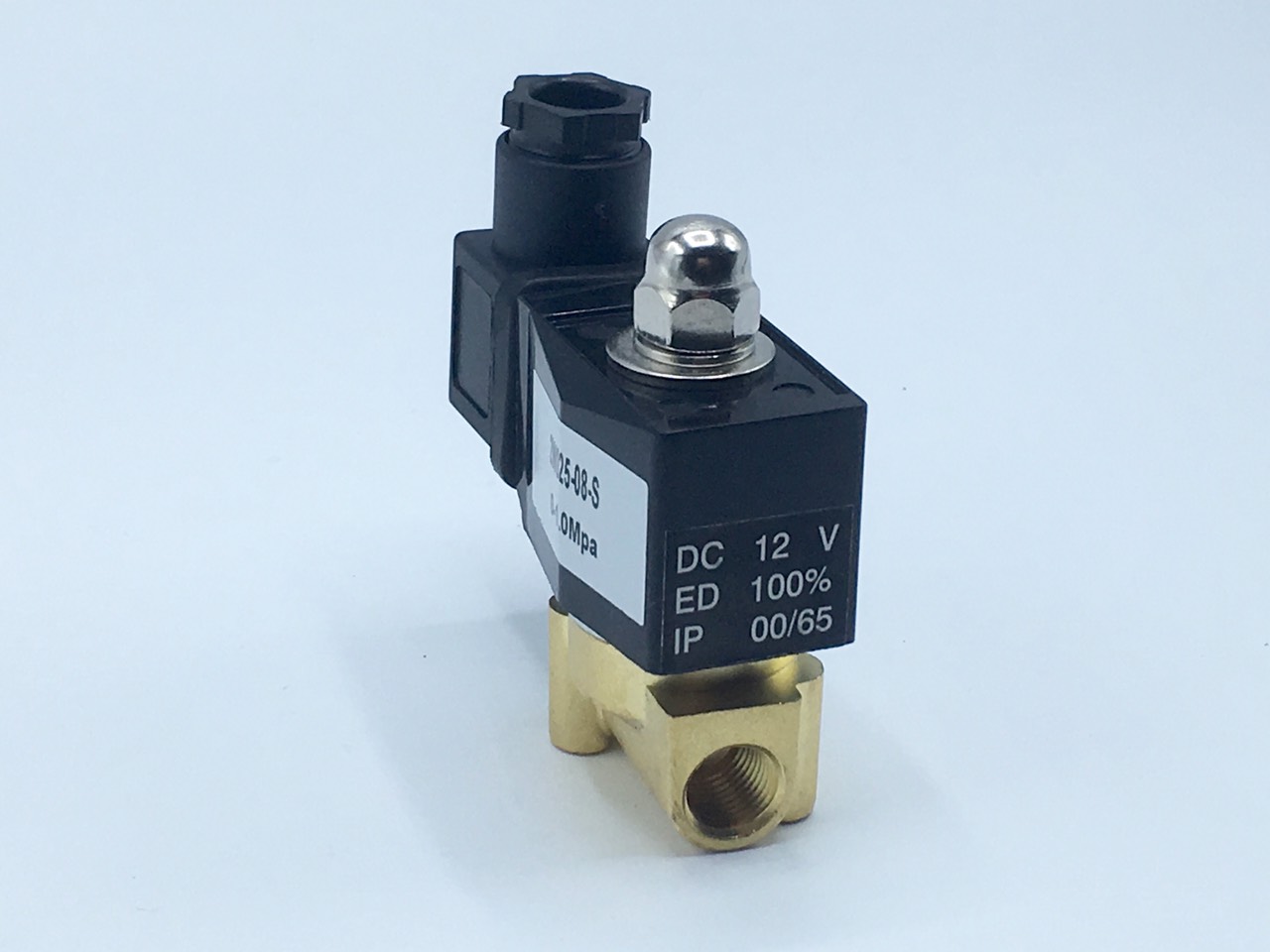 โซลินอยด์วาล์ว วาล์วไฟฟ้า วาวล์น้ำ วาล์วลม วาล์วทองเหลือง N/C 12V DC 1/4" (OEM)