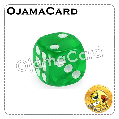 13MM 6 Sided Dice Block — Transparent : Dark Green「1 Dice」