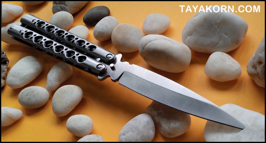มีดซ้อมควง บาลีซองลองไอซ์แลนด์ ฺLONG ICELAND Balisong TRAINER Knife
