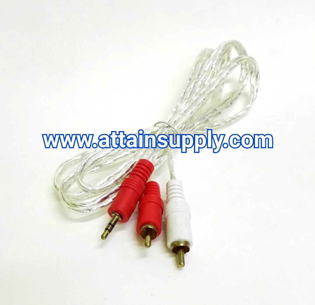 สายP.TRST3.5-P.RCAx2 ขาวใส/1.5M.