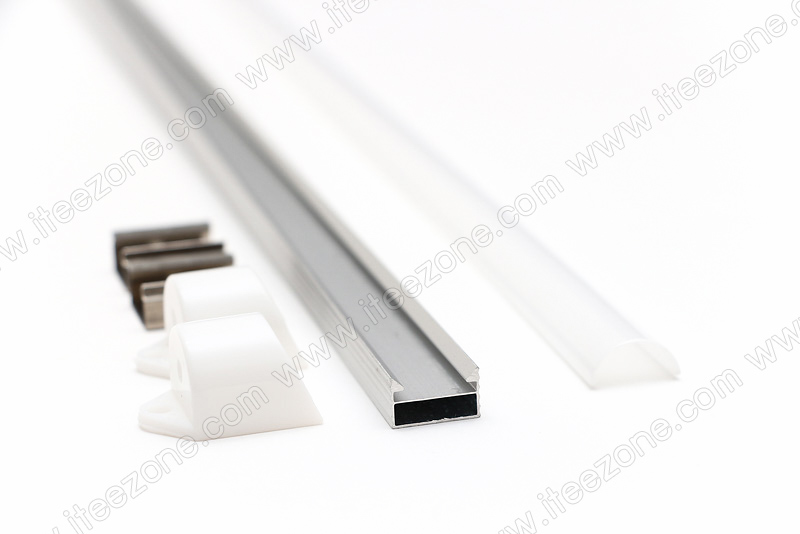 ราคาต่อ 1 เส้น ยาว 1 เมตร ราง U + ฝาอะคริลิค รางไฟ Aluminium Profile รางอลูมิเนียม ใช้กับไฟเส้น LED รางไฟเส้น rail led track โพรไฟล์