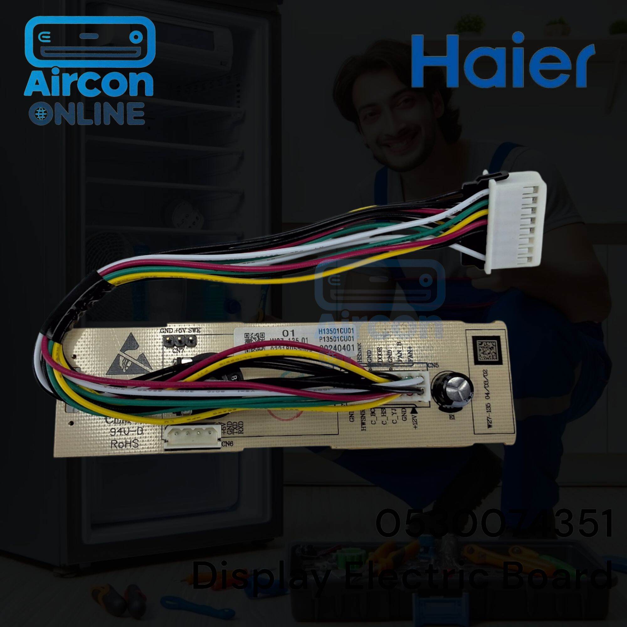 Display Board สำหรับตู้เย็น HAIER รหัส 0530074351 ของแท้ ใหม่ มือ 1