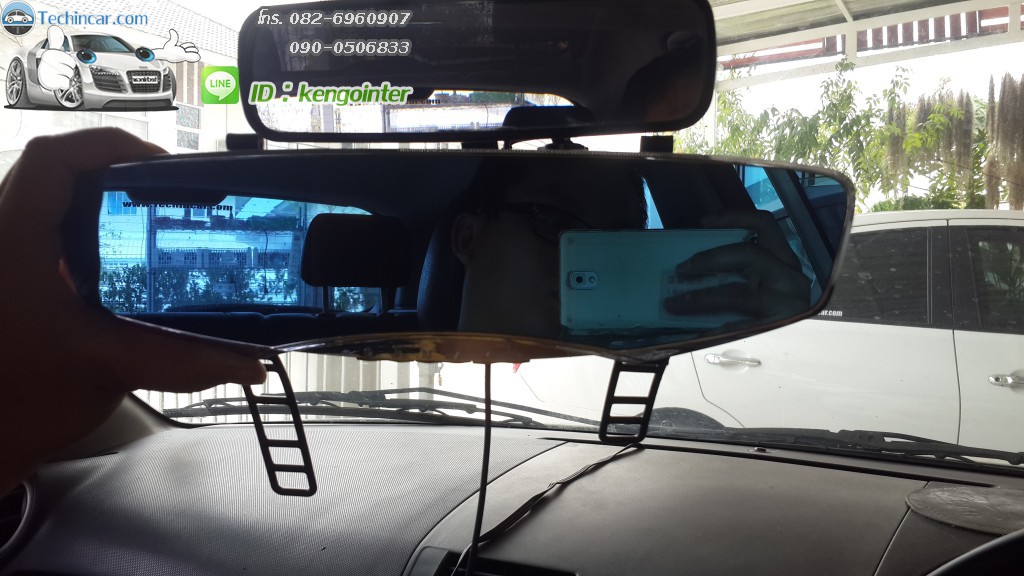 กล้องจอกระจก2016 จอ5.0" + กล้องวีดีโอหน้าหลัง + กล้องถอยหลัง Car Camcoder Q3 รุ่นใหม่ล่าสุด