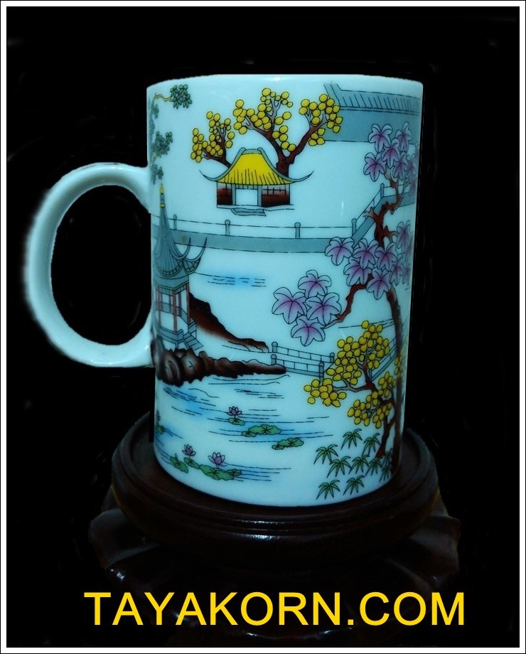 แก้วMugจีน ลายสวนสวรรค์