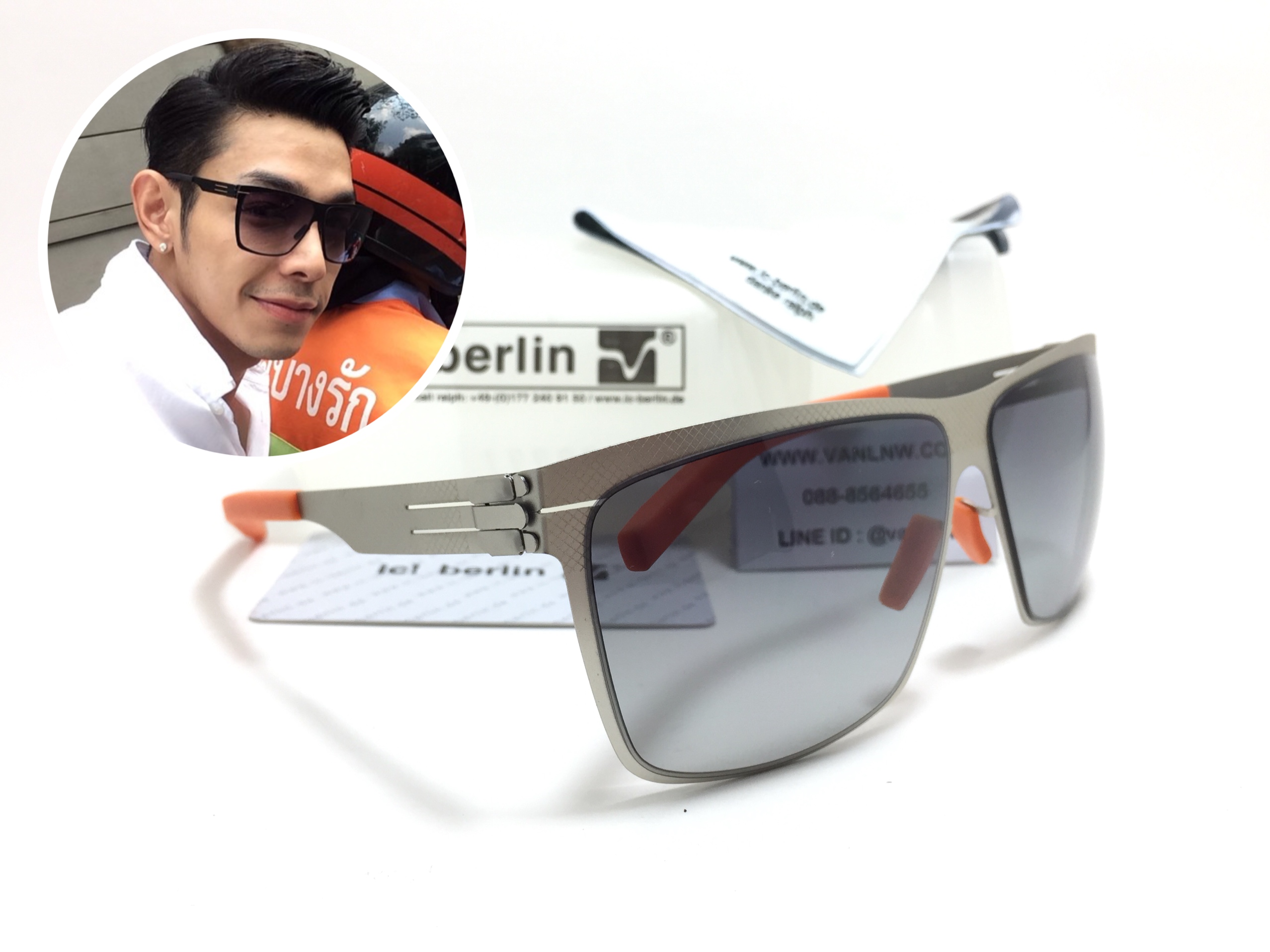 แว่นกันแดด ic berlin model siviob pearl 62-12 <กันเมทัล>