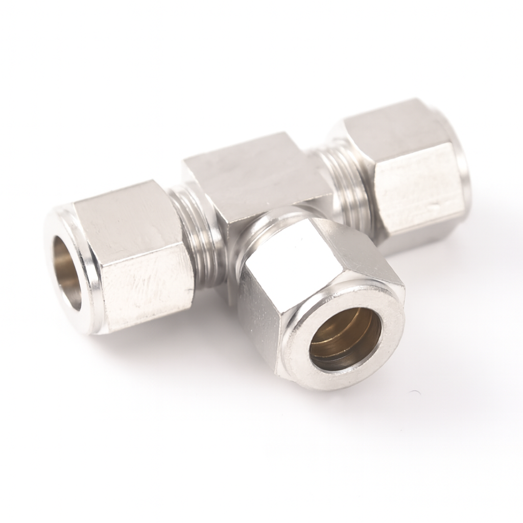 CHS-LK-009 ข้อต่อขันน็อต แรงดันสูง ต่อตรง 3 ทาง