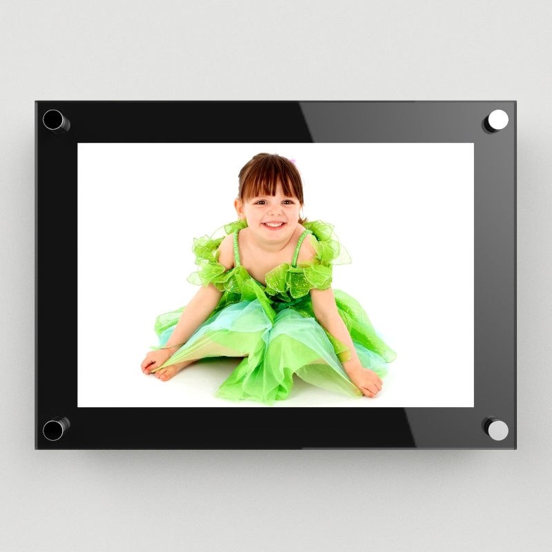 A2 กรอบรูปอะครีลิค ติดผนัง สีพิเศษ - A2 Acrylic Wall Mounted Photo Colour Frame แดง ชุด