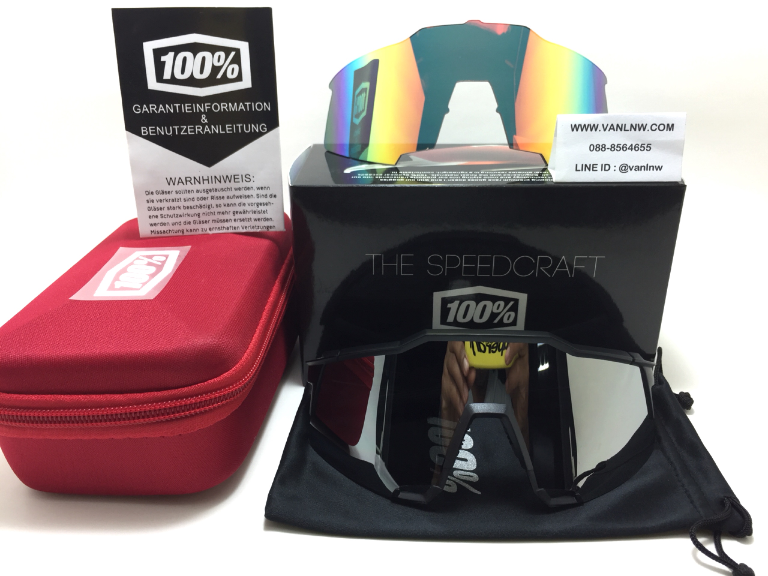 แว่นตาปั่นจักรยาน 100% Speedcraft Flat Gunmetal <Smoke short lens>